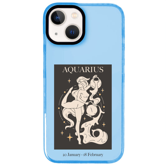 iPhone 15 Plus Kova Burcu History of Zodiac Telefon Kılıfı - Azure
