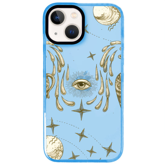 iPhone 15 Plus Kova Burcu Soft Stars Telefon Kılıfı - Azure