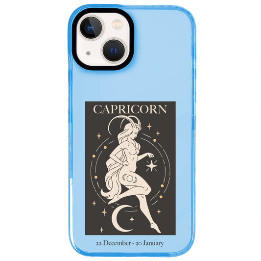 iPhone 15 Plus Oğlak Burcu History of Zodiac Telefon Kılıfı - Azure