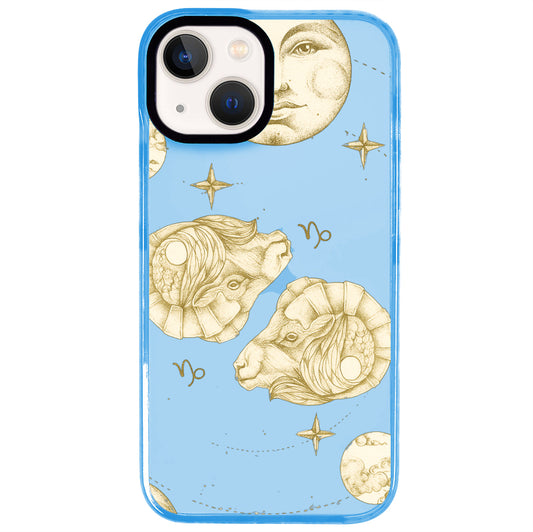 iPhone 15 Plus Oğlak Burcu Soft Stars Telefon Kılıfı - Azure