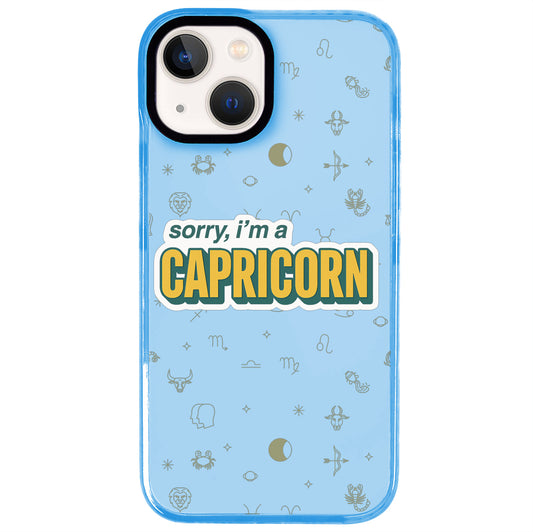 iPhone 15 Plus Oğlak Burcu Sorry Zodiac Telefon Kılıfı - Azure