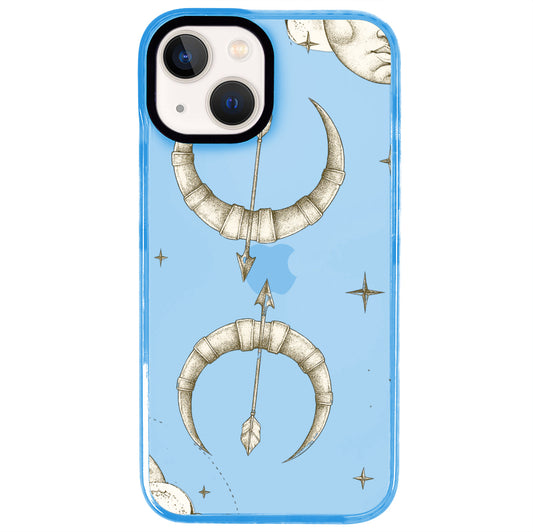 iPhone 15 Plus Yay Burcu Soft Stars Telefon Kılıfı - Azure