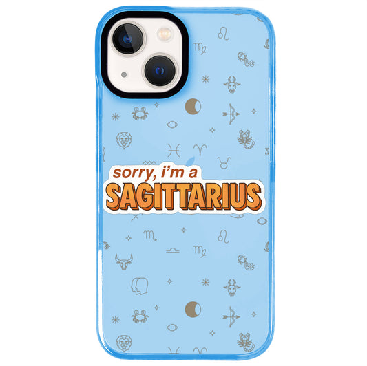 iPhone 15 Plus Yay Burcu Sorry Zodiac Telefon Kılıfı - Azure