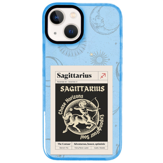 iPhone 15 Plus Yay Burcu Sticker Mode Telefon Kılıfı - Azure