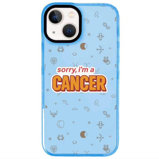 iPhone 15 Plus Yengeç Burcu Sorry Zodiac Telefon Kılıfı - Azure