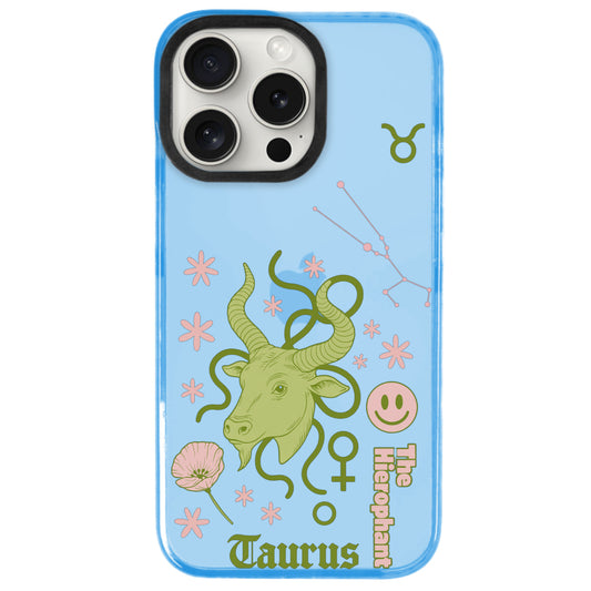 iPhone 15 Pro Boğa Burcu The Emperor Telefon Kılıfı - Azure
