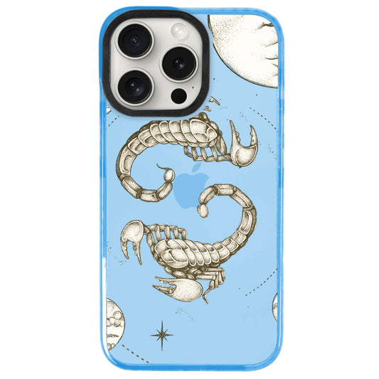 iPhone 15 Pro Max Akrep Burcu Soft Stars Telefon Kılıfı - Azure