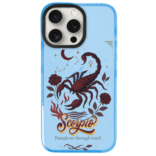 iPhone 15 Pro Max Akrep Burcu Way of Aries Telefon Kılıfı - Azure