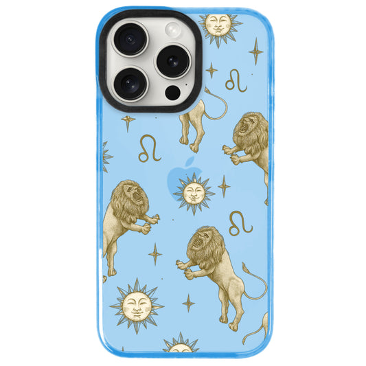iPhone 15 Pro Max Aslan Burcu Soft Stars Telefon Kılıfı - Azure