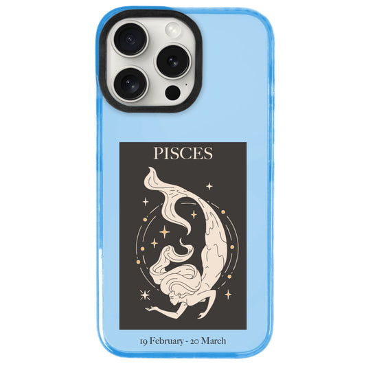 iPhone 15 Pro Max Balık Burcu History of Zodiac Telefon Kılıfı - Azure