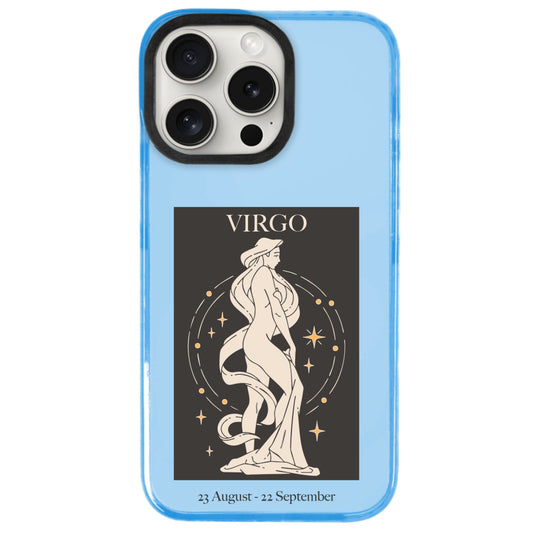 iPhone 15 Pro Max Başak Burcu History of Zodiac Telefon Kılıfı - Azure