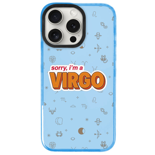 iPhone 15 Pro Max Başak Burcu Sorry Zodiac Telefon Kılıfı - Azure