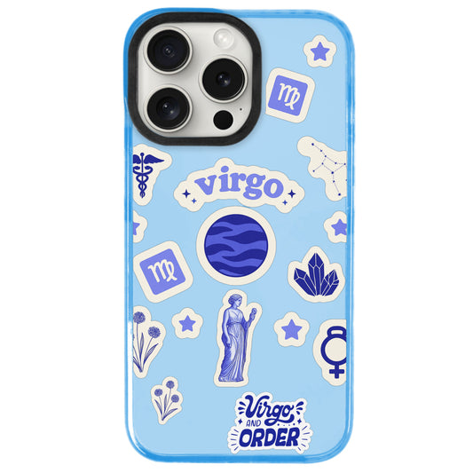 iPhone 15 Pro Max Başak Burcu Sweet Rules Telefon Kılıfı - Azure