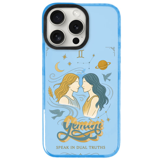 iPhone 15 Pro Max İkizler Burcu Way of Aries Telefon Kılıfı - Azure