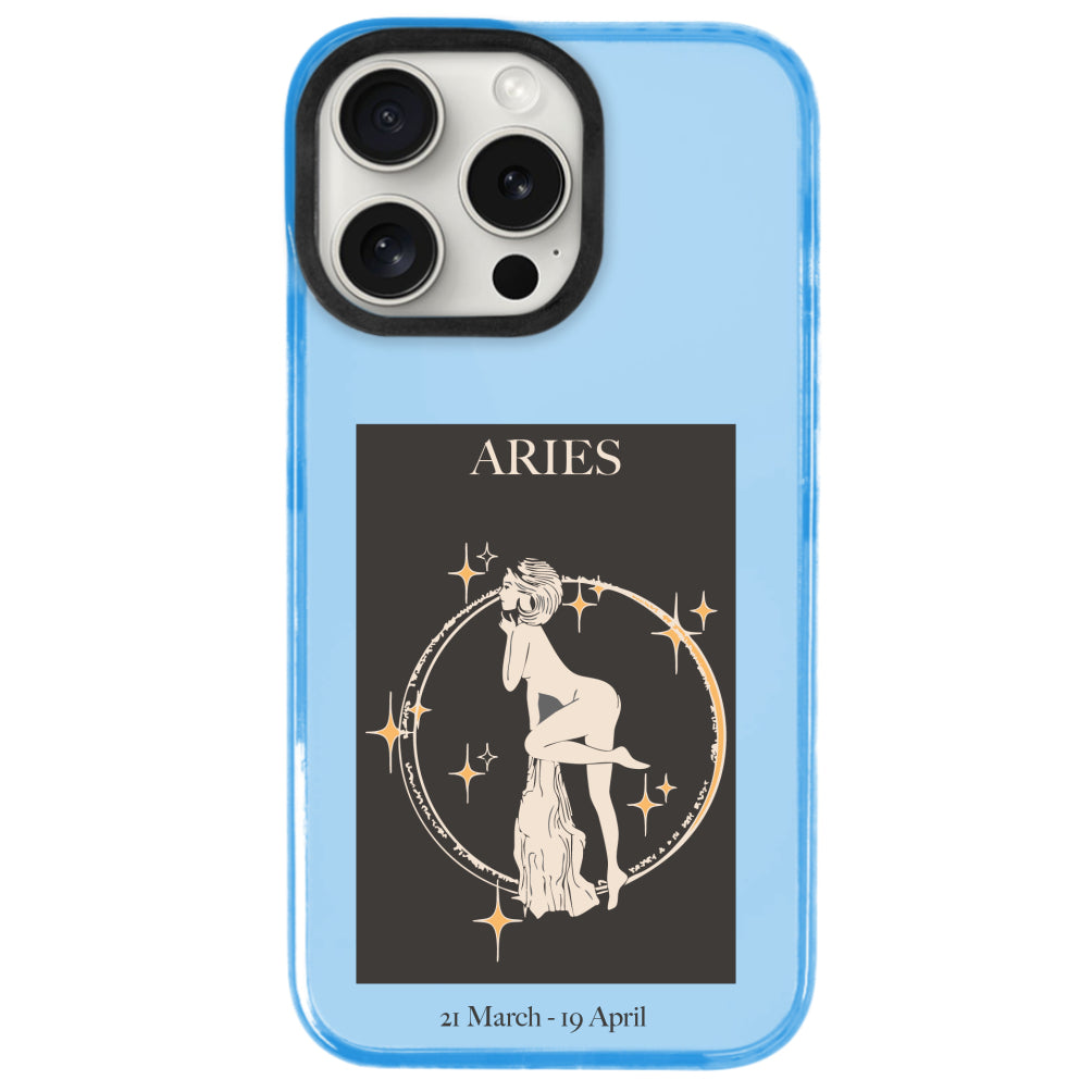 iPhone 15 Pro Max Koç Burcu History of Zodiac Telefon Kılıfı - Azure