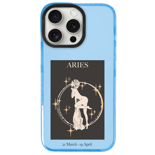 iPhone 15 Pro Max Koç Burcu History of Zodiac Telefon Kılıfı - Azure