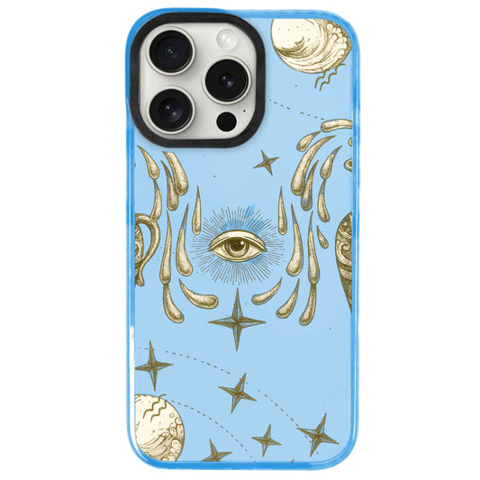 iPhone 15 Pro Max Kova Burcu Soft Stars Telefon Kılıfı - Azure