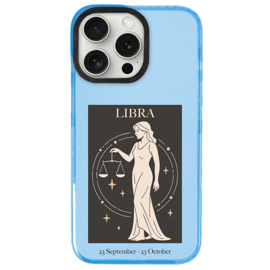 iPhone 15 Pro Max Terazi Burcu History of Zodiac Telefon Kılıfı - Azure