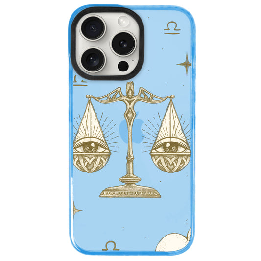 iPhone 15 Pro Max Terazi Burcu Soft Stars Telefon Kılıfı - Azure