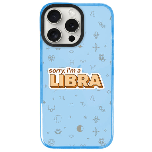 iPhone 15 Pro Max Terazi Burcu Sorry Zodiac Telefon Kılıfı - Azure