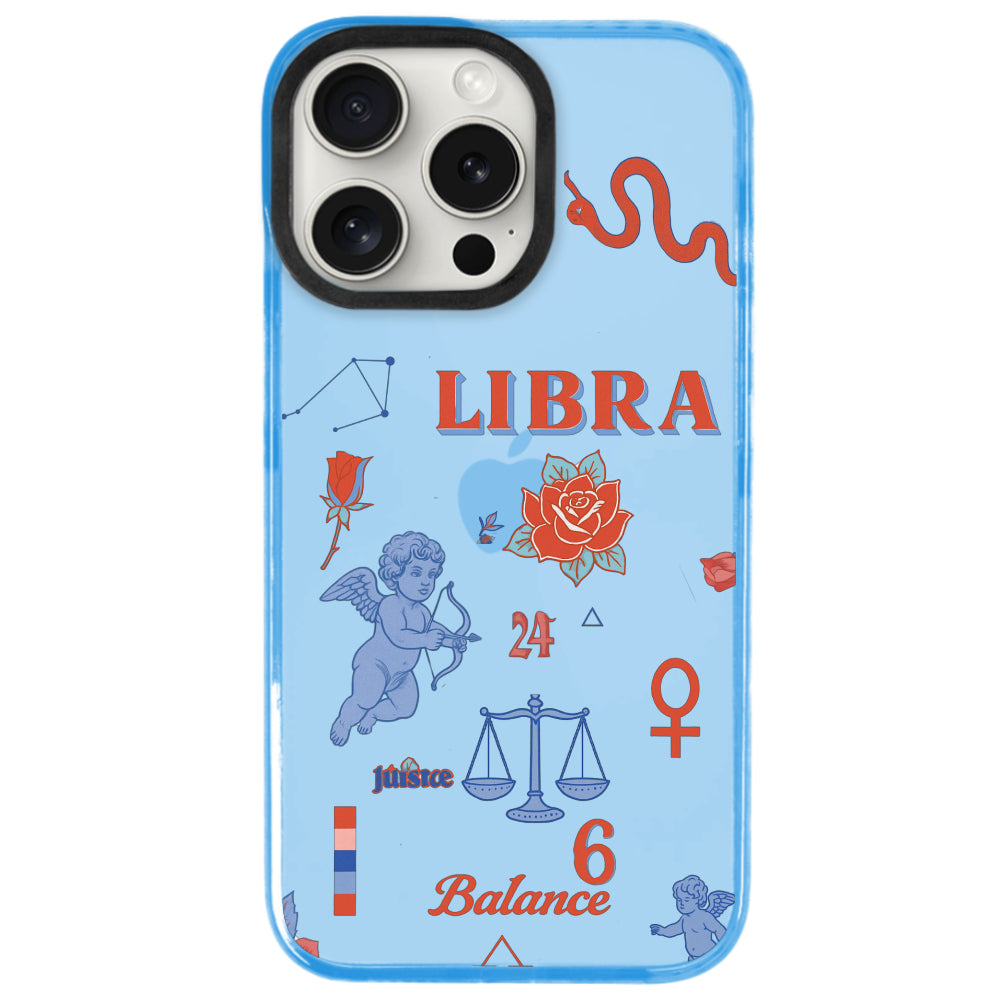 iPhone 15 Pro Max Terazi Burcu The Emperor Telefon Kılıfı - Azure