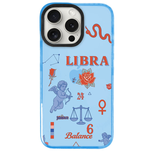 iPhone 15 Pro Max Terazi Burcu The Emperor Telefon Kılıfı - Azure