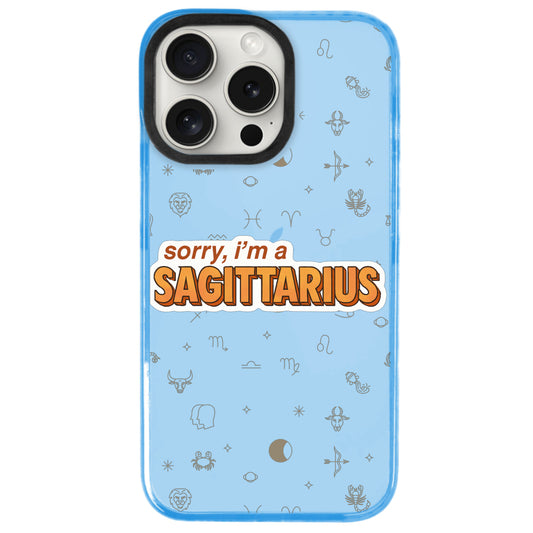 iPhone 15 Pro Max Yay Burcu Sorry Zodiac Telefon Kılıfı - Azure