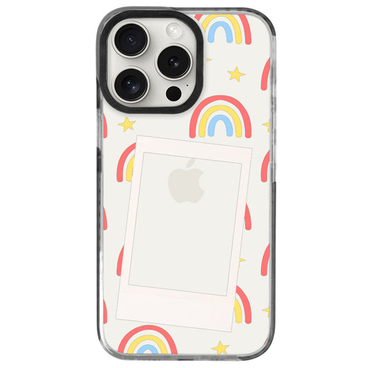 iPhone 15 Pro Max Rainbow Star Polaroid Telefon Kılıfı