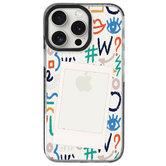 iPhone 15 Pro Max Colors Eyes Polaroid Telefon Kılıfı