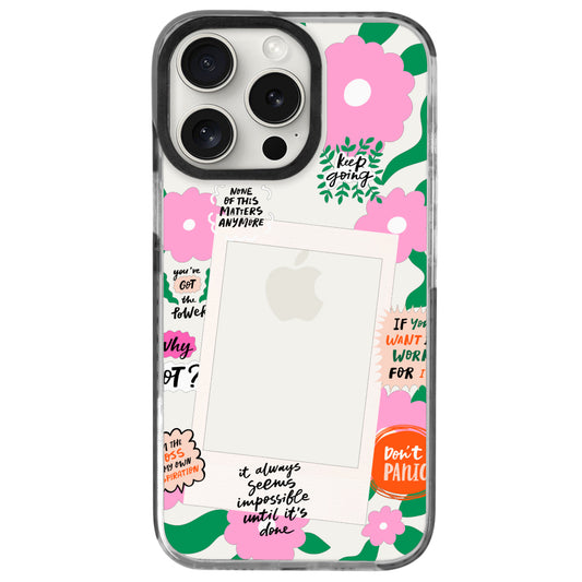 iPhone 15 Pro Max Dont Panic Polaroid Telefon Kılıfı