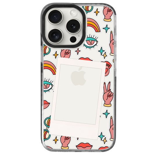 iPhone 15 Pro Max Peace Polaroid Telefon Kılıfı