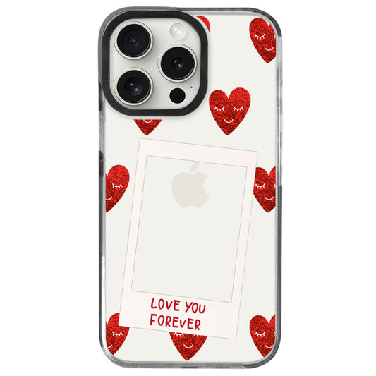 iPhone 15 Pro Max Love You Forever Polaroid Telefon Kılıfı