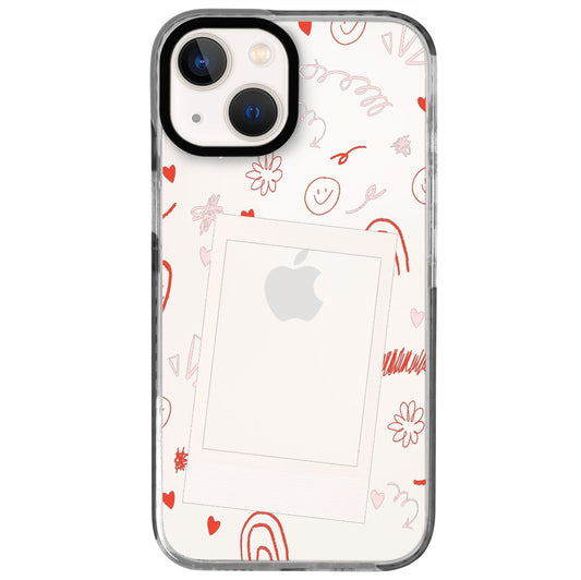 iPhone 15 Smile Love Polaroid Telefon Kılıfı