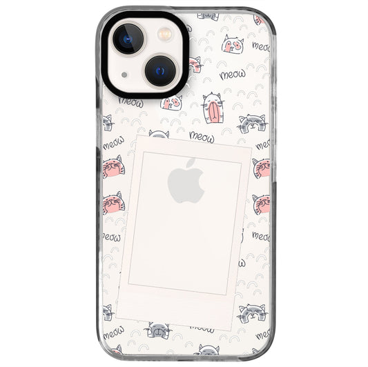 iPhone 15 Sweet Cat Polaroid Telefon Kılıfı
