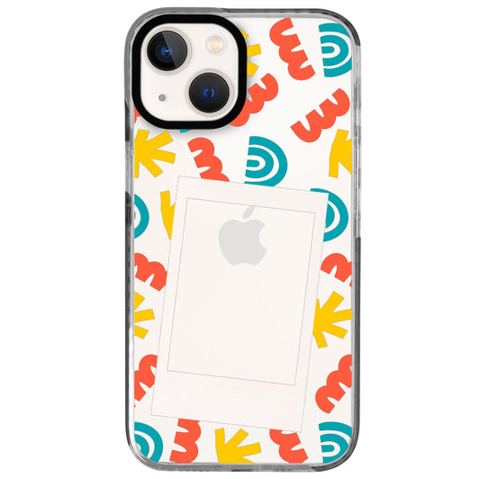 iPhone 15 Colorful Polaroid Telefon Kılıfı