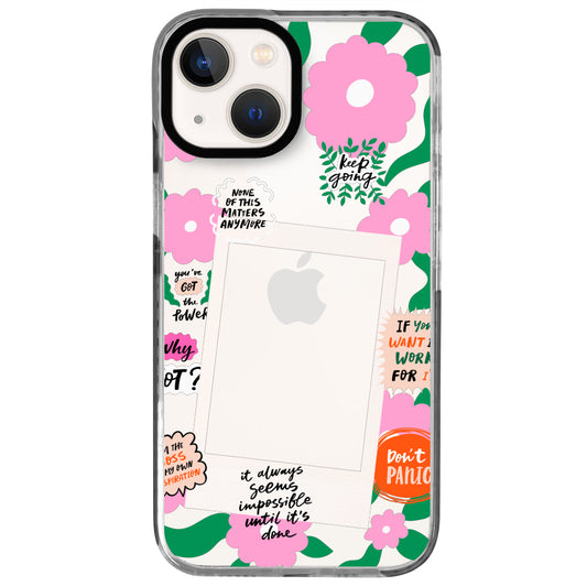 iPhone 15 Dont Panic Polaroid Telefon Kılıfı