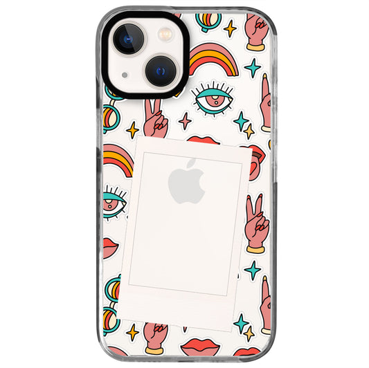 iPhone 15 Peace Polaroid Telefon Kılıfı