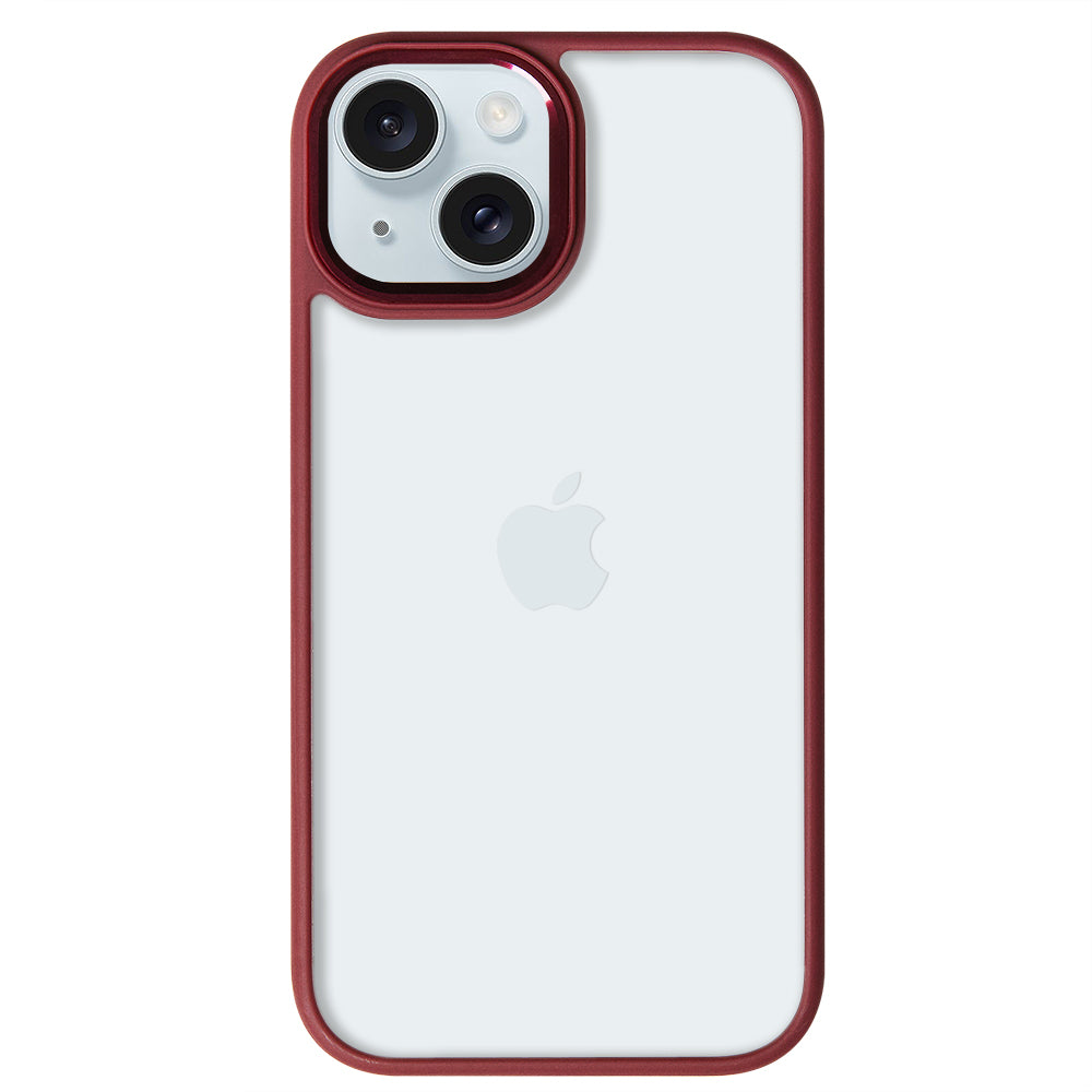 iPhone 15 Plus Renkli Lux Basic Kırmızı Telefon Kılıfı