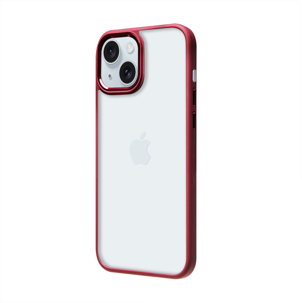 iPhone 15 Renkli Lux Basic Kırmızı Telefon Kılıfı