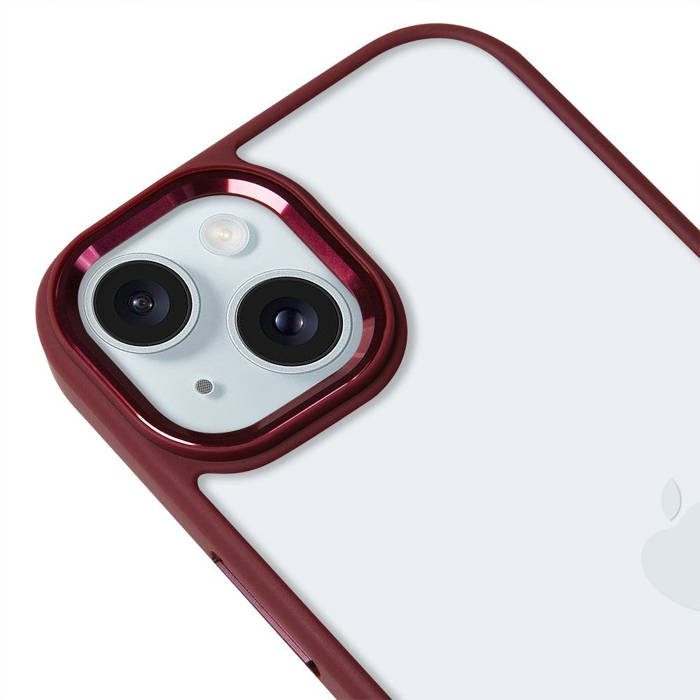 iPhone 15 Renkli Lux Basic Kırmızı Telefon Kılıfı