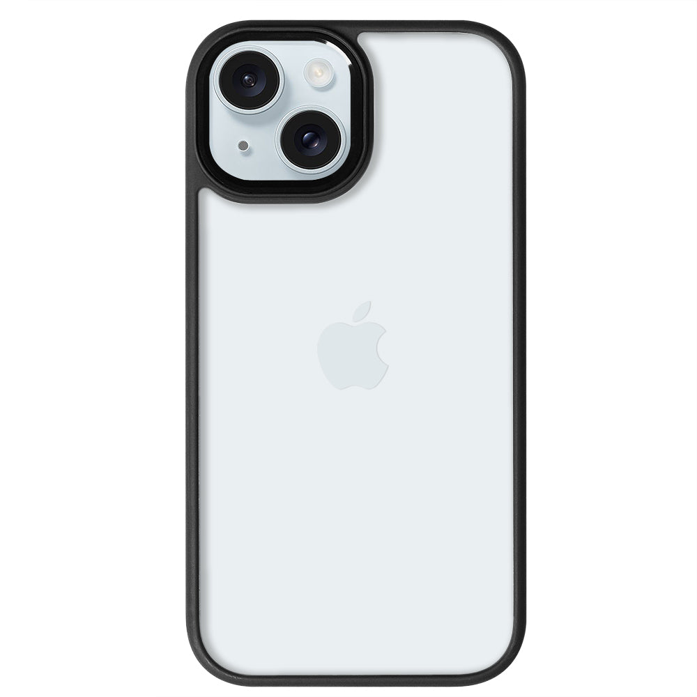 iPhone 15 Plus Renkli Lux Basic Siyah Telefon Kılıfı