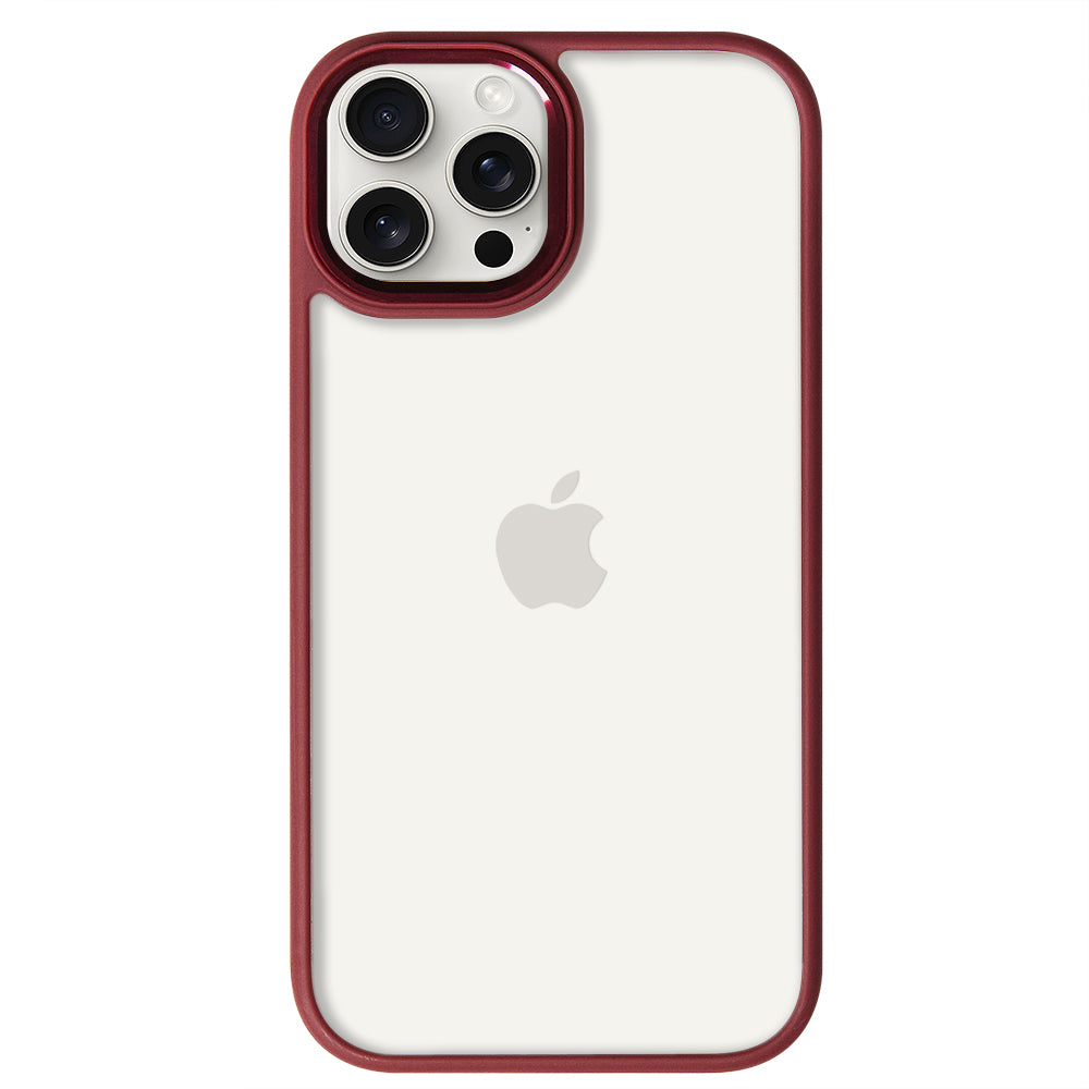 iPhone 15 Pro Max Renkli Lux Basic Kırmızı Telefon Kılıfı
