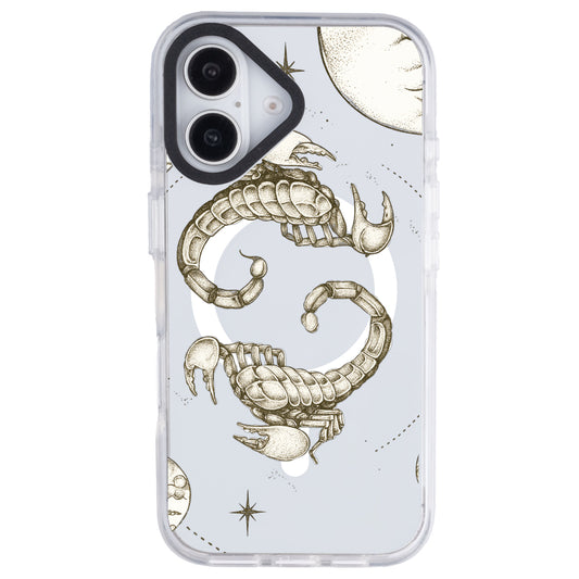 iPhone 16 Akrep Burcu Soft Stars Telefon Kılıfı - Beyaz