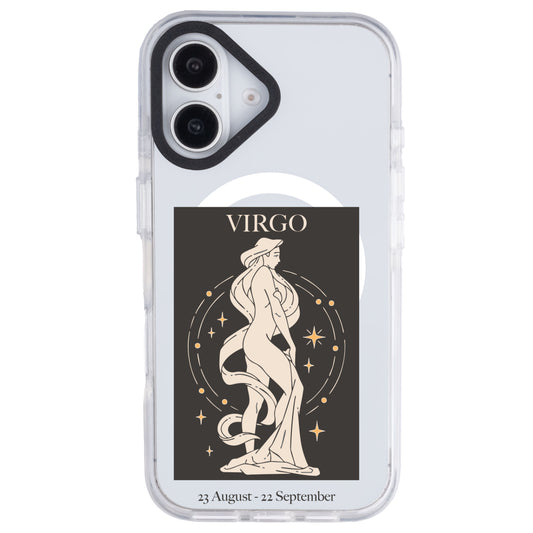 iPhone 16 Başak Burcu History of Zodiac Telefon Kılıfı - Beyaz