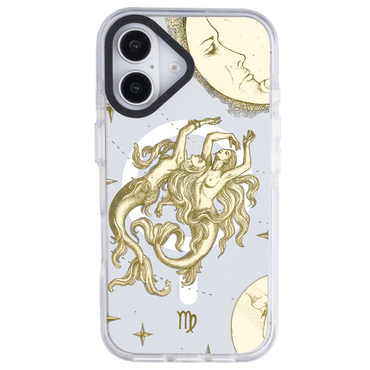iPhone 16 Başak Burcu Soft Stars Telefon Kılıfı - Beyaz