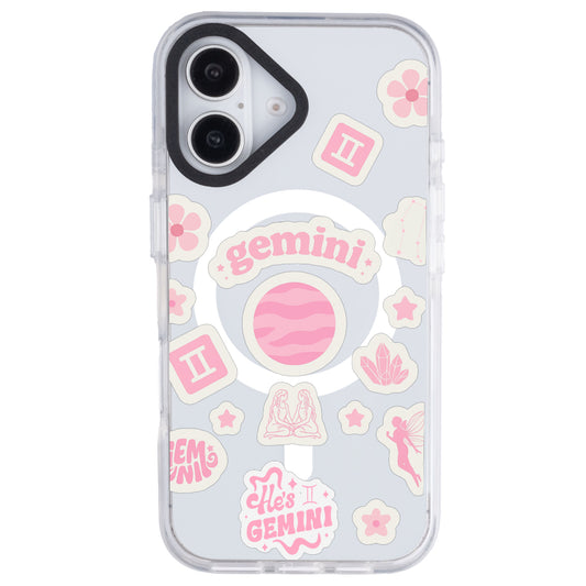 iPhone 16 İkizler Burcu Sweet Rules Telefon Kılıfı - Beyaz