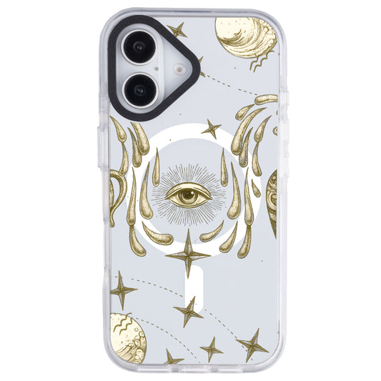 iPhone 16 Kova Burcu Soft Stars Telefon Kılıfı - Beyaz