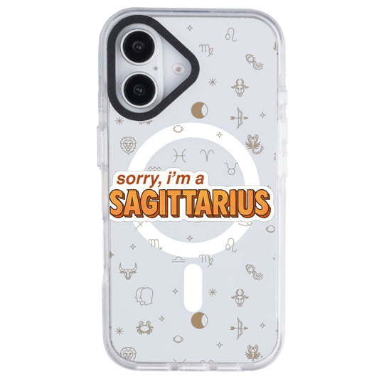 iPhone 16 Yay Burcu Sorry Zodiac Telefon Kılıfı - Beyaz