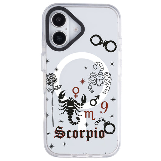 iPhone 16 Plus Akrep Burcu The Emperor Telefon Kılıfı - Beyaz