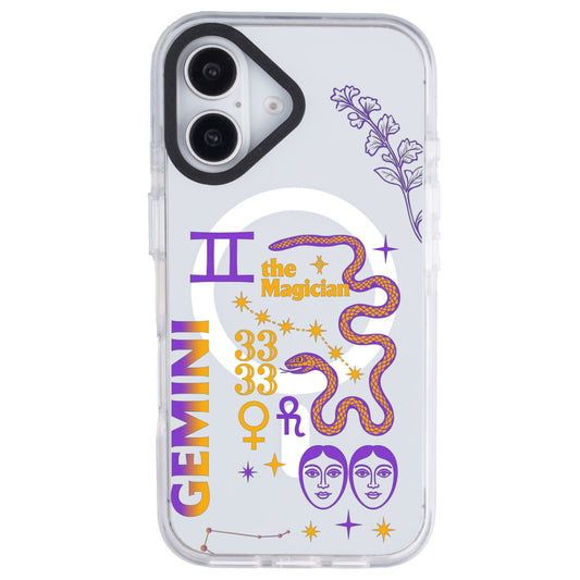 iPhone 16 Plus İkizler Burcu The Emperor Telefon Kılıfı - Beyaz